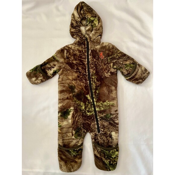 REALTREE Toddler Camo Hooded Fleece Coverall 3 Months (Bx 6) - Picture 7 of 10